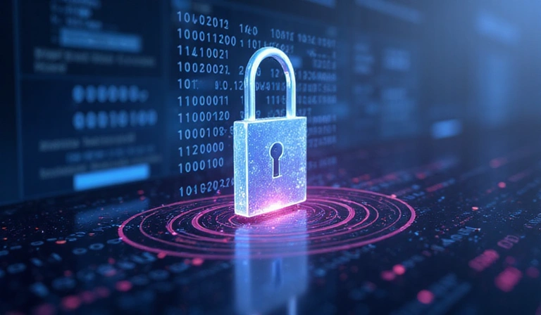 Secure data lock icon representing data protection.